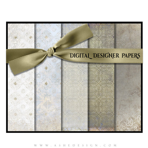 Digital Designer Papers | Vintage Damask set