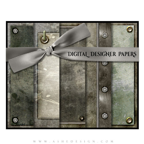 Digital Designer Papers | Riveted full set