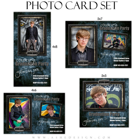 Senior Boy Graduation Photo Cards | Wrought Iron