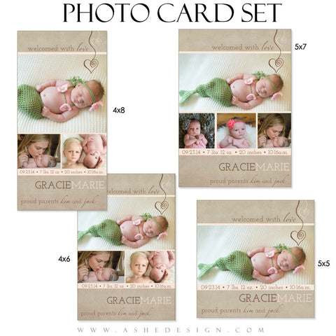 Photo Card Birth Announcements | Gracie Marie