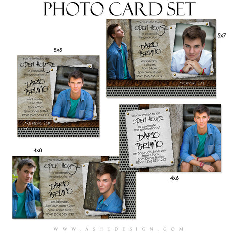 Photo Card Template Set | Scrap Metal