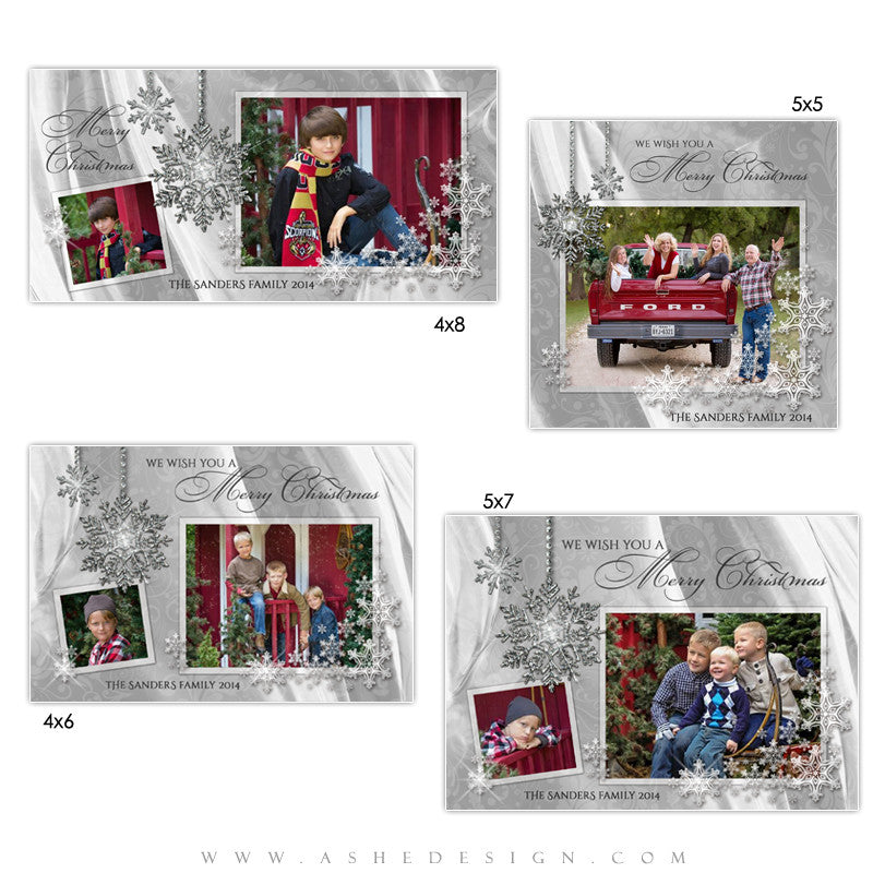 Christmas Photo Card Templates | White Christmas