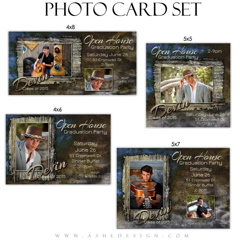 Photo Card Graduation Invitations | Devin Patrick