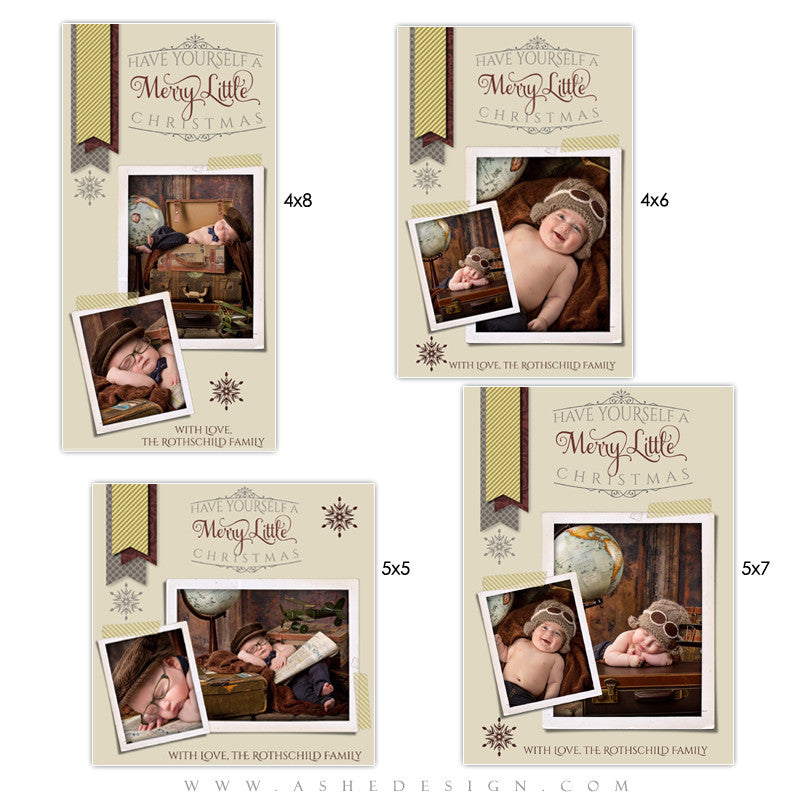 Christmas Photo Card Templates | Merry Little Christmas