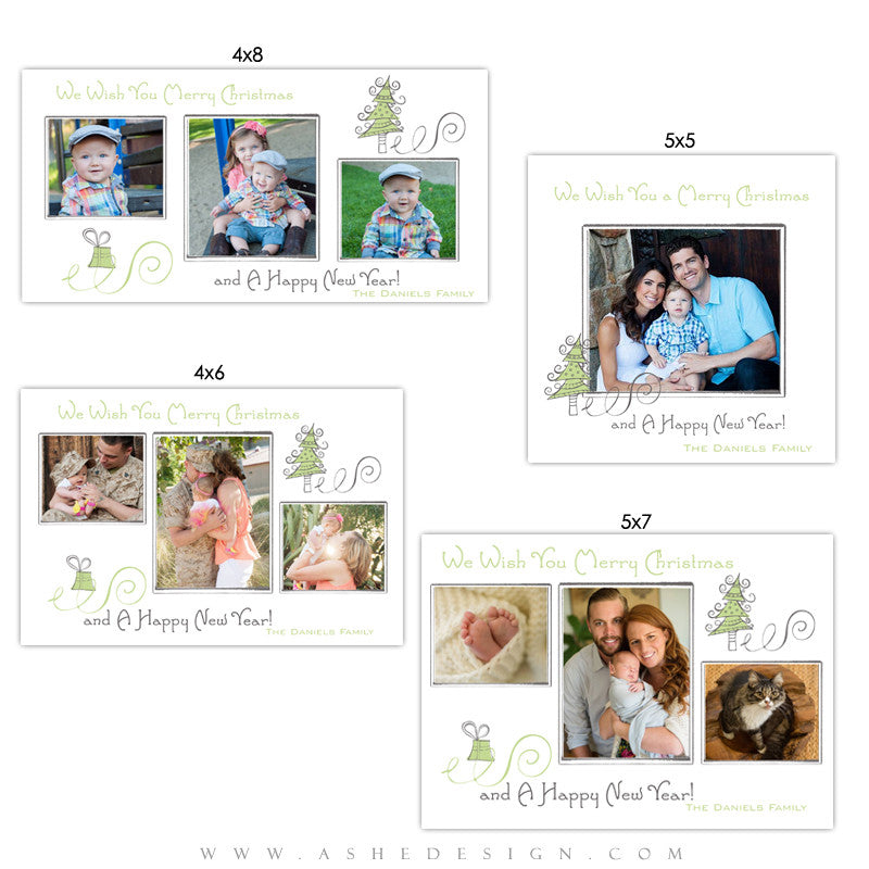 Christmas Photo Card Templates | Sugar Plums