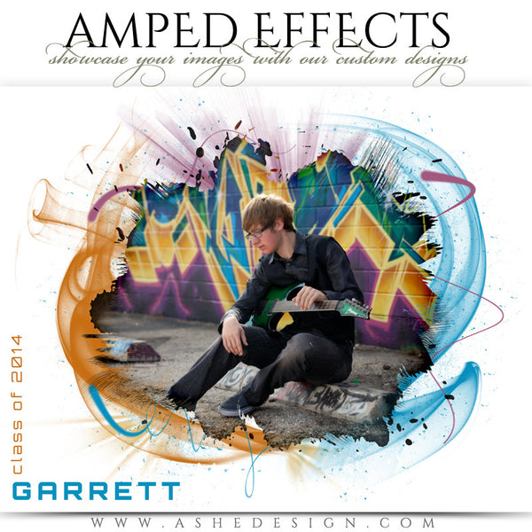 Ashe Design | Amped Effect | Color Vortex Senior Template