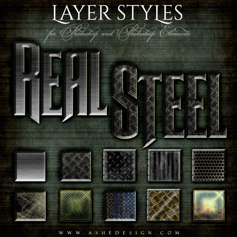 Ashe Design | Photoshop Styles | Real Steel