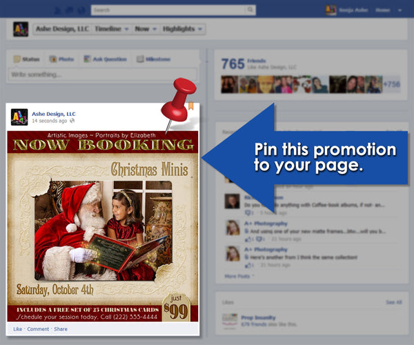 Timeline Promotional Pin | Classic Christmas example