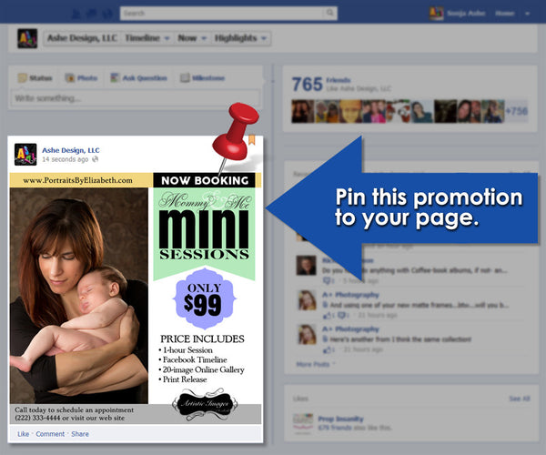 Timeline Promotional Pin | Mommy & Me examples