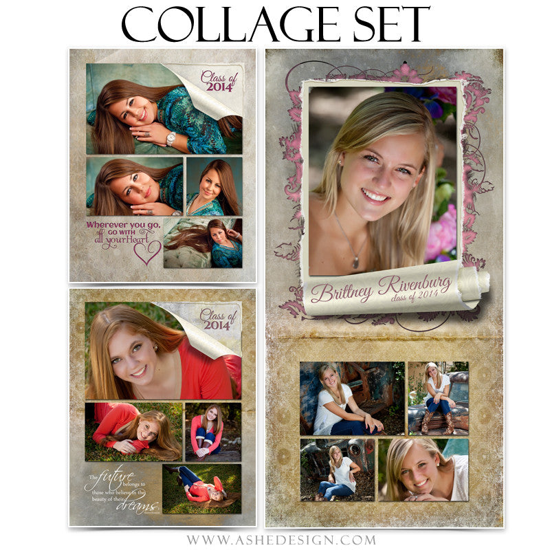 Scrolled Collage Set (8x10, 11x14, 10x20) web display