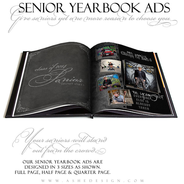 Black Leather YB Ads open book web display