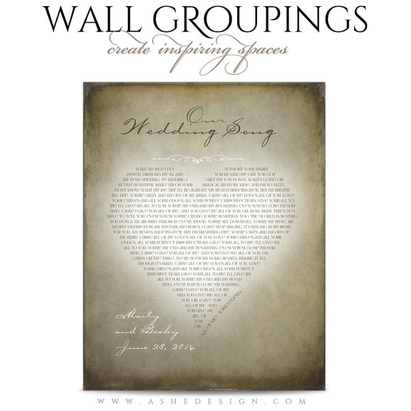 Ashe Design | Wall Groupings Weddings Photography Templates | Our Love Story3