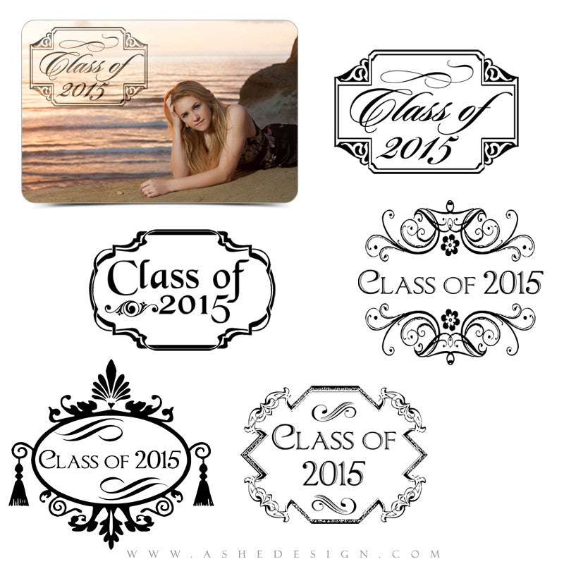 Customizable Photoshop Word Art | Senior Frames
