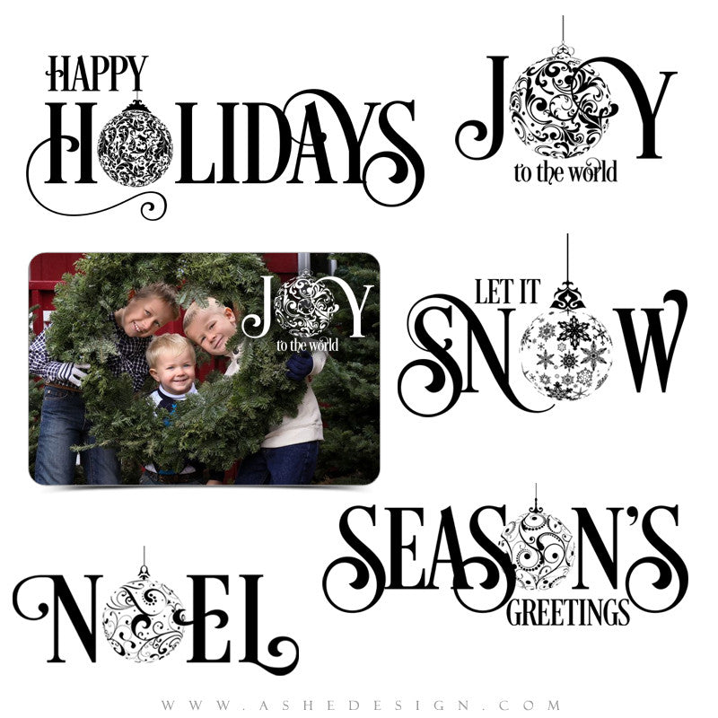 Photoshop Christmas Word Art | Ornamental