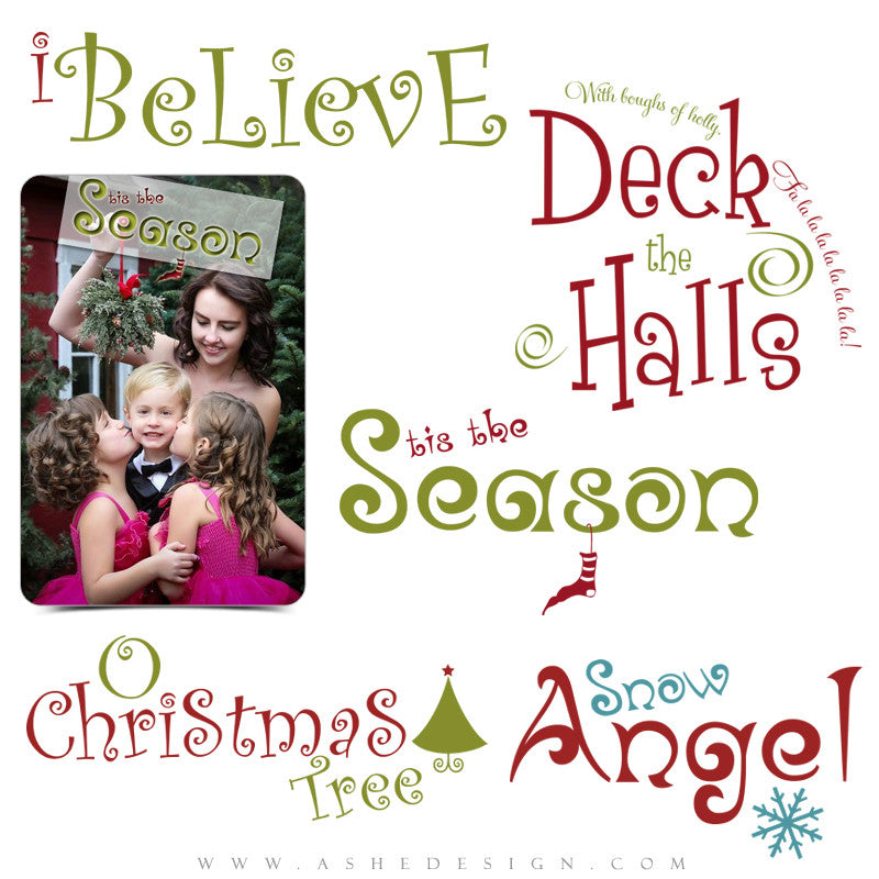 Photoshop Christmas Word Art | Tis The Season
