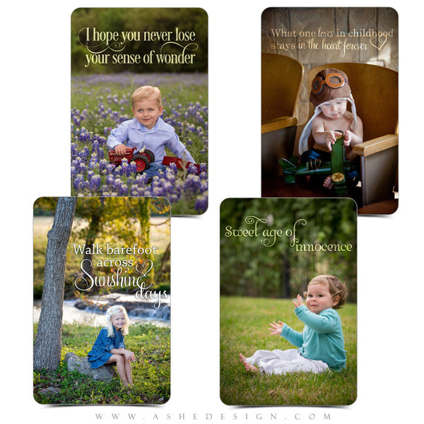 Word Art for Photographers | Sweet Age of Innocence examples