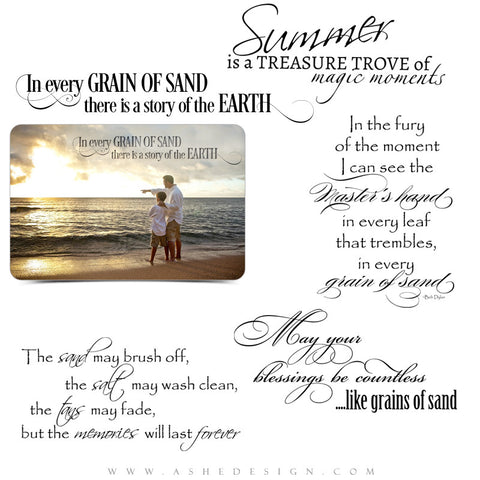 Grains Of Sand Inspirational Word Art Quotes