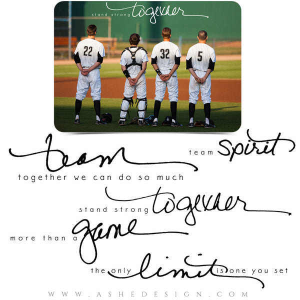 Ashe Design | Word Art  | Hand Drawn - Team Spirit full set