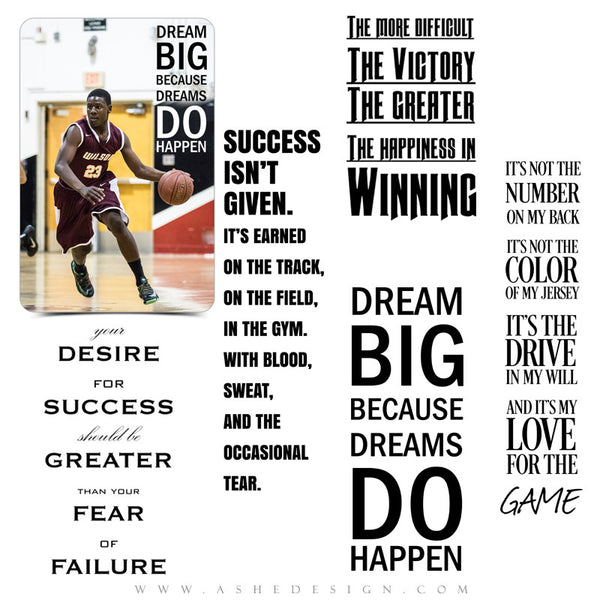 Sports Word Art Quotes | Sweet Victory full set