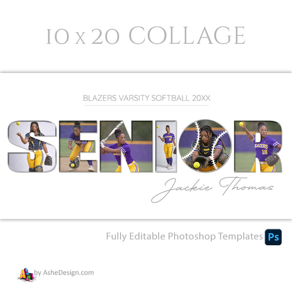 Easy Effects - Senior Softball/Baseball Collage