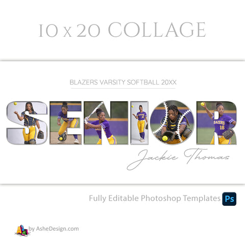 Easy Effects - Senior Softball/Baseball Collage