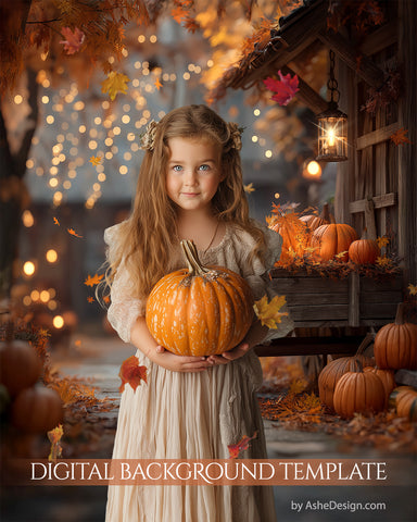 Digital Backdrop Set - Pumpkin Glow