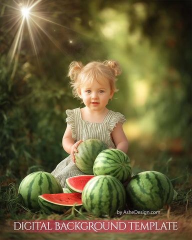 Digital Backdrop Set - Watermelon Summer