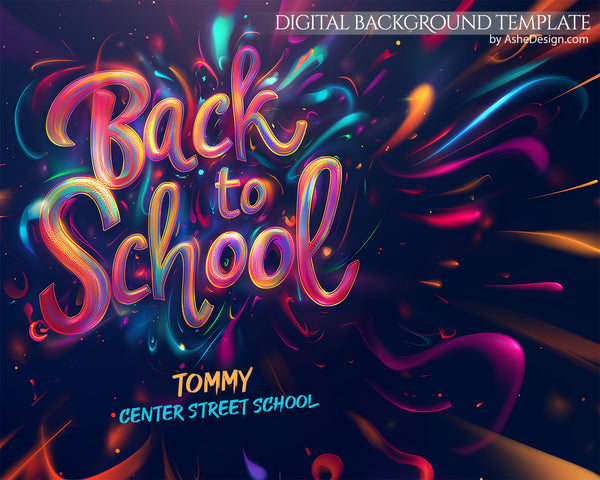 Digitally Mastered Photography Backdrops - Back to School Graffiti Splash