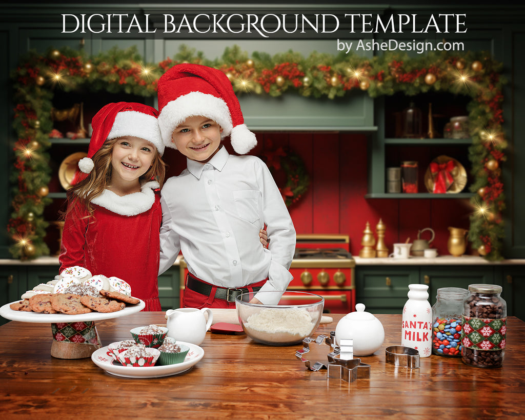 Digitally Mastered Photography Backdrops - Christmas Cookies