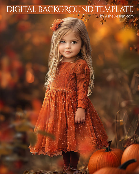 Digital Backdrop Set - Fall Pumpkins