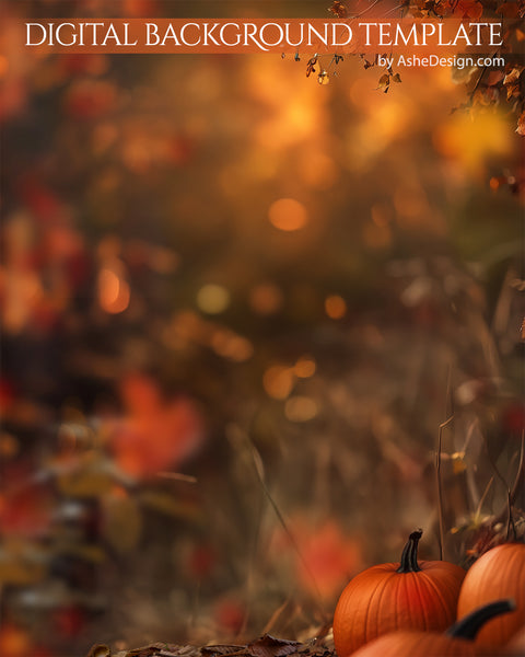 Digital Backdrop Set - Fall Pumpkins