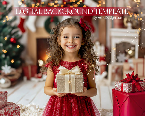 Digital Backdrop Set - Gifts of Christmas