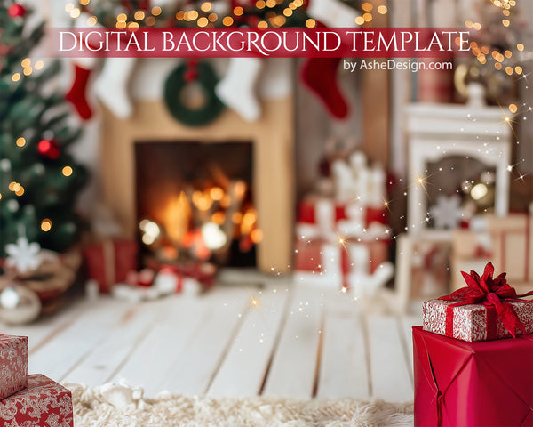 Digital Backdrop Set - Gifts of Christmas