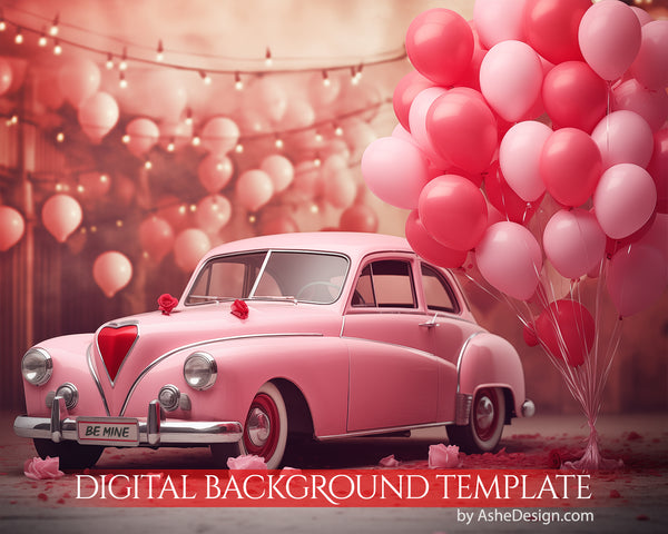 Digital Backdrop Set - Vintage Valentine