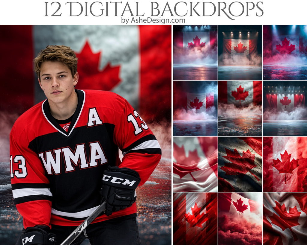 Digital Photography Backdrops - Canadian Flag