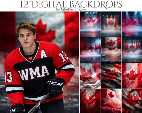 Digital Photography Backdrops - Canadian Flag