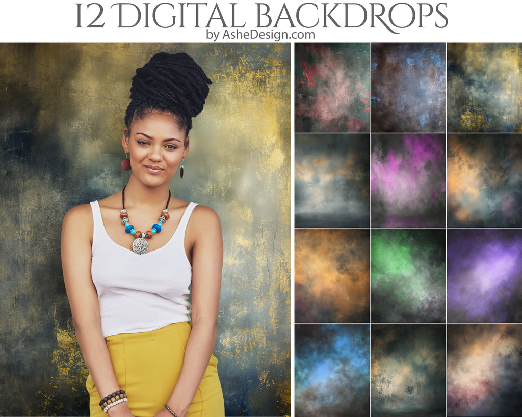 Digital Photography Backdrops - Colored Grunge