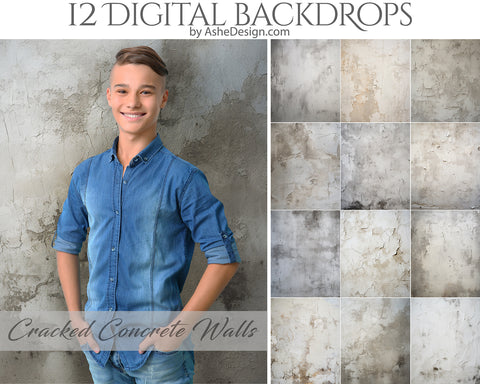 Digital Photography Backdrops - Concrete Walls