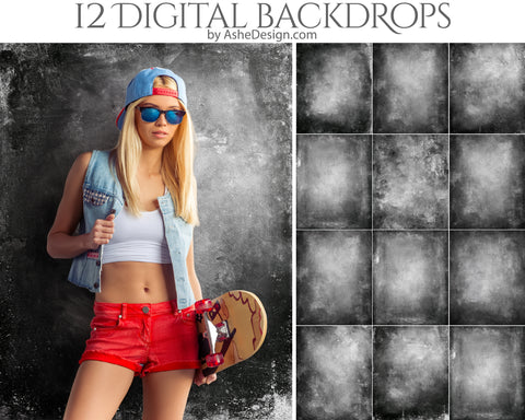 Digital Photography Backdrops - Dark Grunge