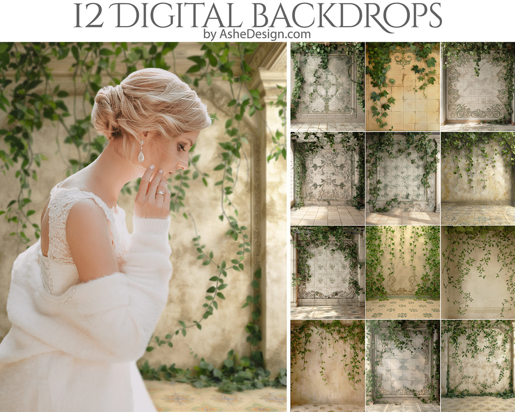 Ashe Design | Digital Photography Backdrops | Ivy Walls – AsheDesign