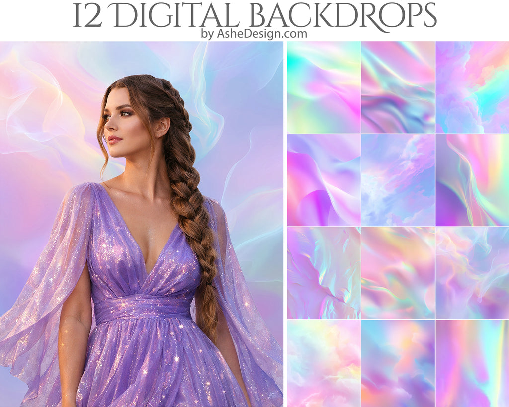 Digital Photography Backdrops - Radiant Pastels