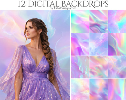 Digital Photography Backdrops - Radiant Pastels