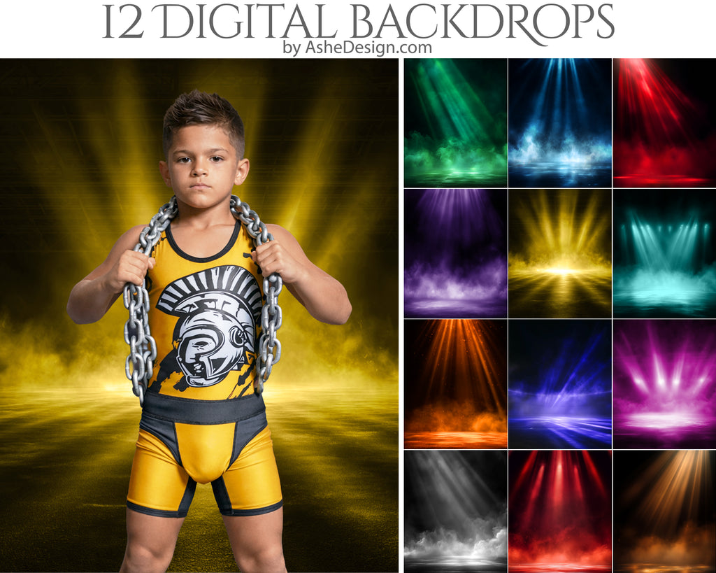 Digital Photography Backdrops - Smokey Spotlights