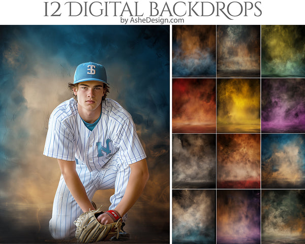 Digital Photography Backdrops - Smokey Studio Grunge