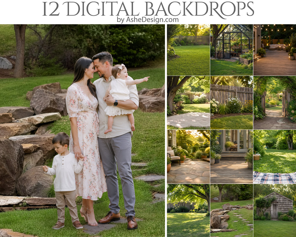 Digital Photography Backdrops - Backyard Summer Sessions