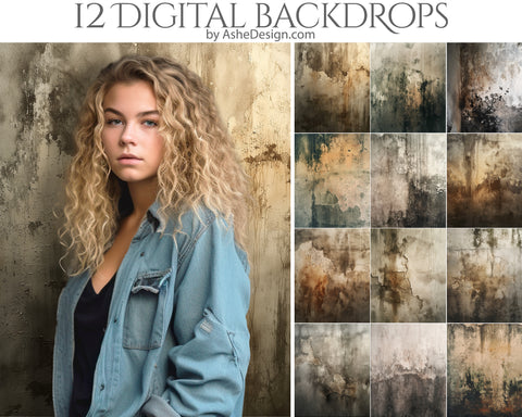 Digital Photography Backdrops - Urban Grunge