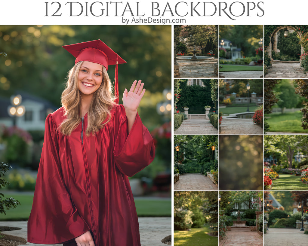 Walk In Backdrop Digital Photography Backdrops - Walk in the Park – AsheDesign