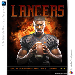 Amped Effects - Backdraft Football Poster Template For Photoshop