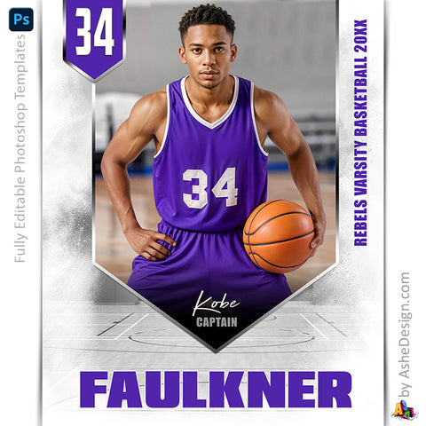 Amped Effects - Banner Year Basketball Poster Template For Photoshop