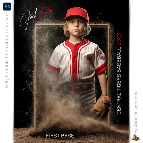 Amped Effects - Dirt Framed Sports Poster Template For Photoshop